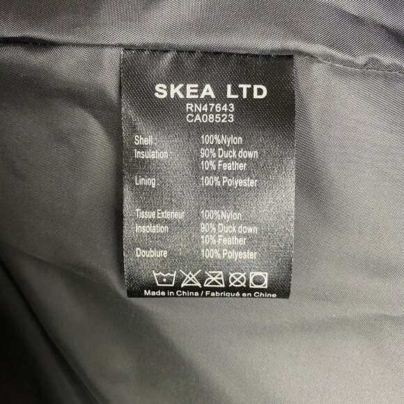 Skea Black Chevy Duck Down Puffer Parka-Length Jacket Coat Women's Small NEW - Picture 11 of 12